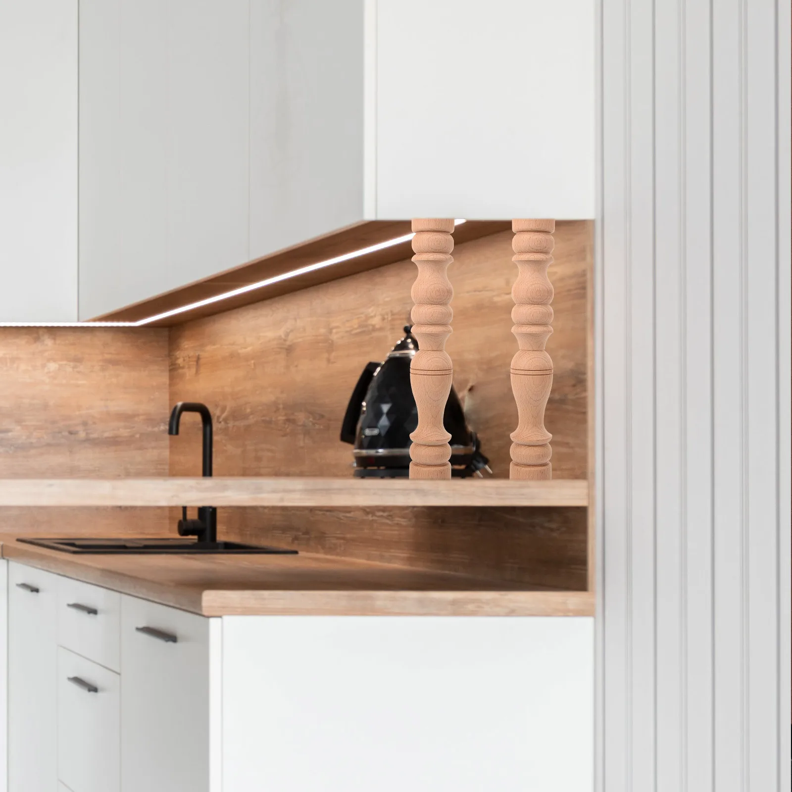 

Elegant Wooden Roman Column Post Hand Carved Solid Wood Leg for Furniture Cabinet Decor Unfinished Turned Wood Support Home