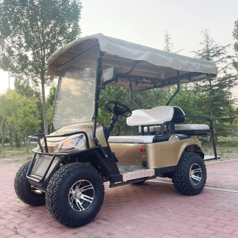 Private Club VIP Customized Electric Golf Cart 2+2 4-Seater Lithium Battery Practical Long Endurance Off-Road Electric Golf Cart