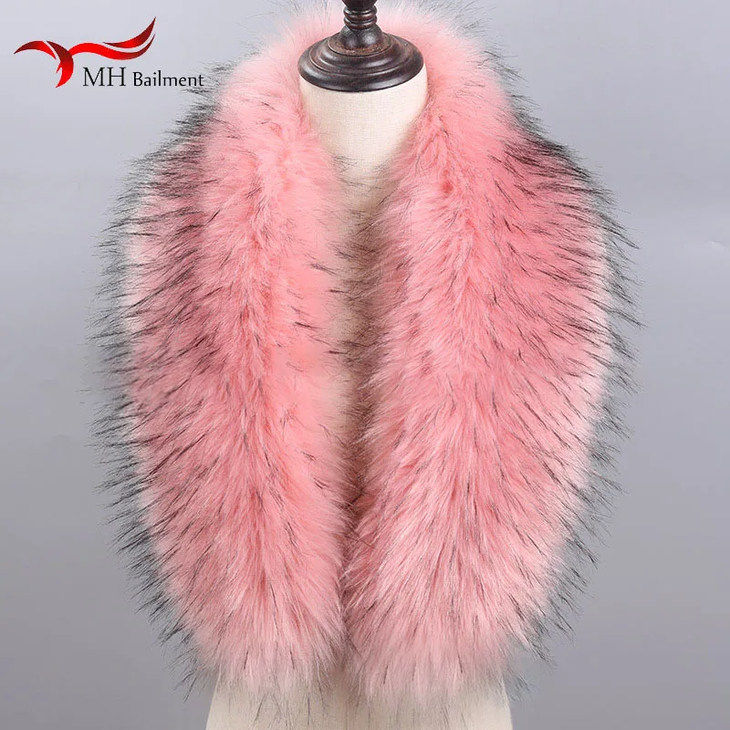 

Women Jackets Warm Fluffy Shawl Large Winter Faux Fox Fur Scar Fashion Artificial Fur Collar And Cuff Set Fluffy Scarves Female
