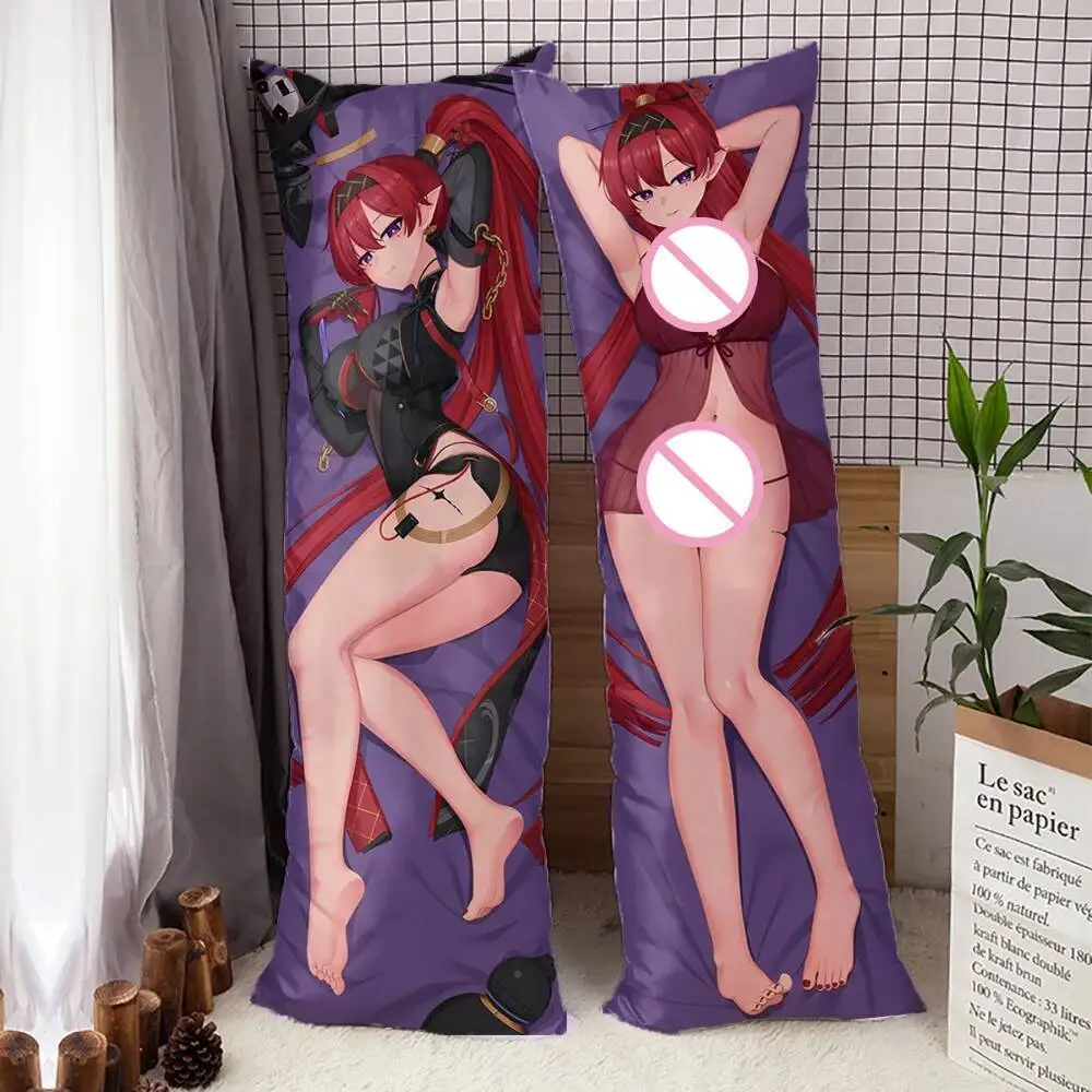 

Game Wuthering Waves Yinlin Dakimakura Hing Body Pillow Cover Case HD Printed Peach Skin Pillowcases Home Bedding Decoration