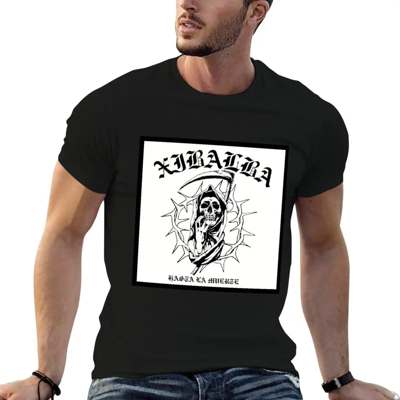 Camiseta XIBALBA, camiseta esencial, camiseta para hombre, camiseta lisa, camiseta informal para hombre