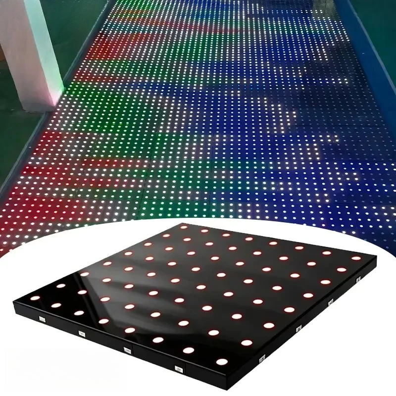 Translucent LED Walkway Light 64 Pixel Digital Video Dance Floor Screen Interactive DMX LED Floor Light for Disco Events