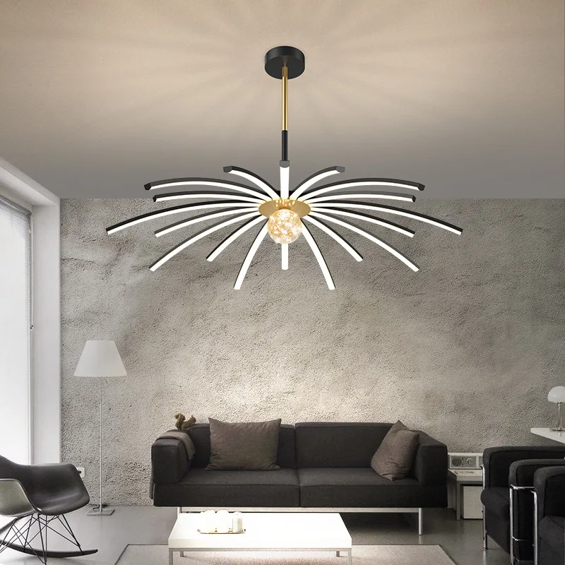 

Modern Nordic NEW Design Led Chandelier Dining Table Island Living Ceiling Lamp Minimalist Home Decor Aluminum Strip Lighting