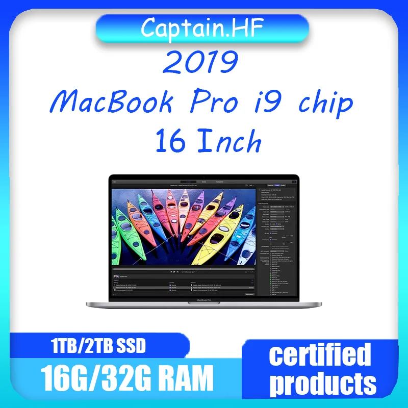 2019 Laptop MacBook Pro i9 Chip 32GB/64GB RAM/1TB/2TB SSD 16-inch Fingerprint ID WIFIOriginal Genuine Laptop MacBook Pro i9