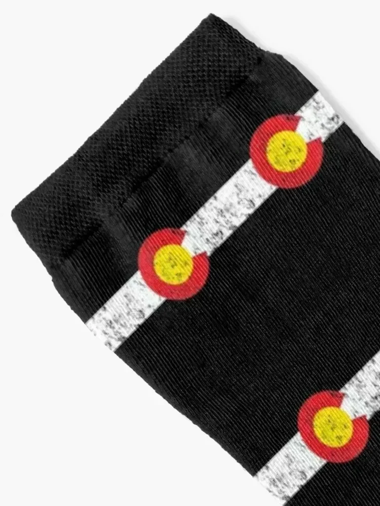 Vintage Colorado Flag Socks Novelties men cotton high quality anti-slip Men Socks Luxury Brand Women's