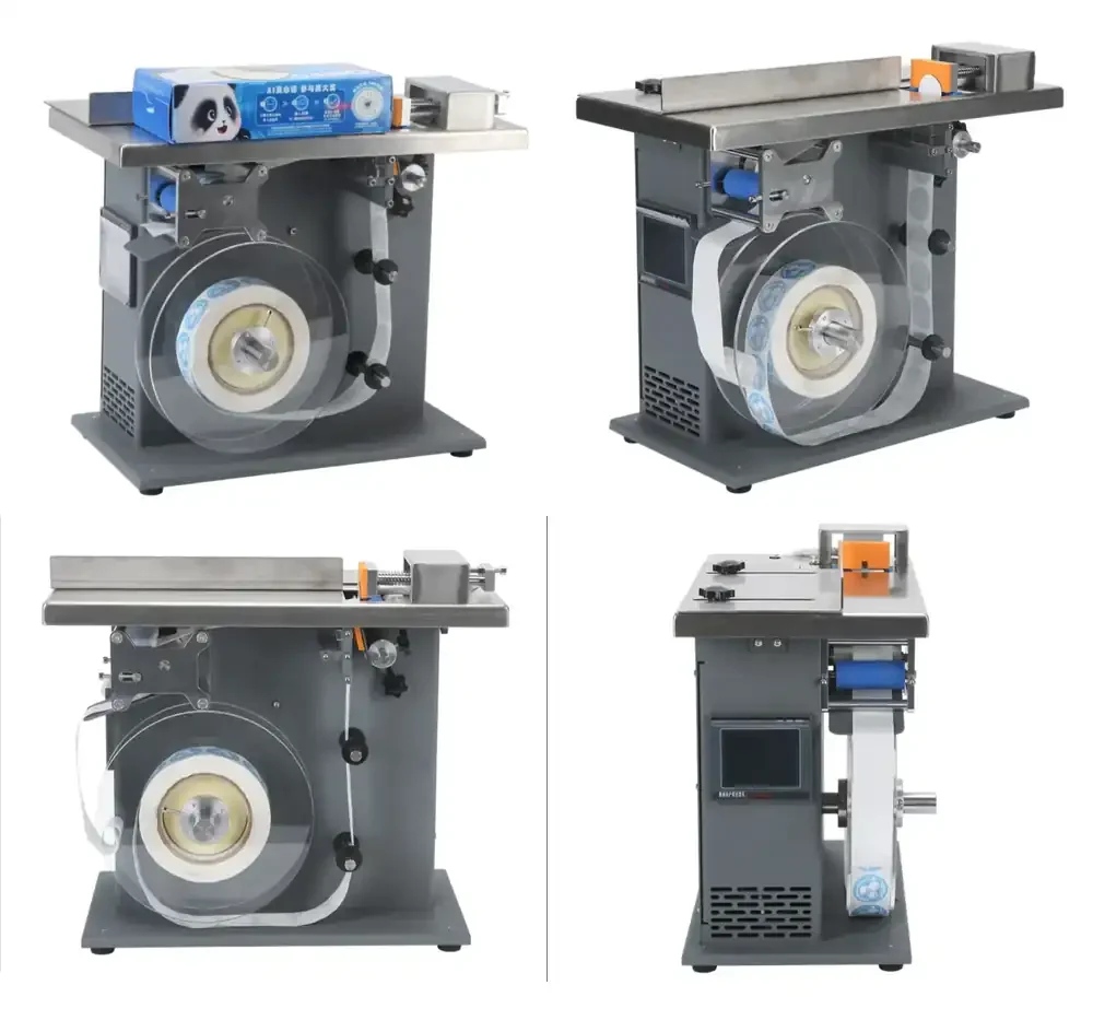 

Qwinn （2026）hotHigh Quality 90 Degrees Corner Wrapping Labeling Machine Manual Self Adhesive Box Corner Labeling Machine