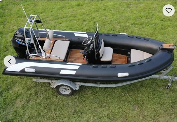 RIB480 Fiberglass Inflatable Boat With Hypalon PVC 16ft Fishing Europe 6Capacity