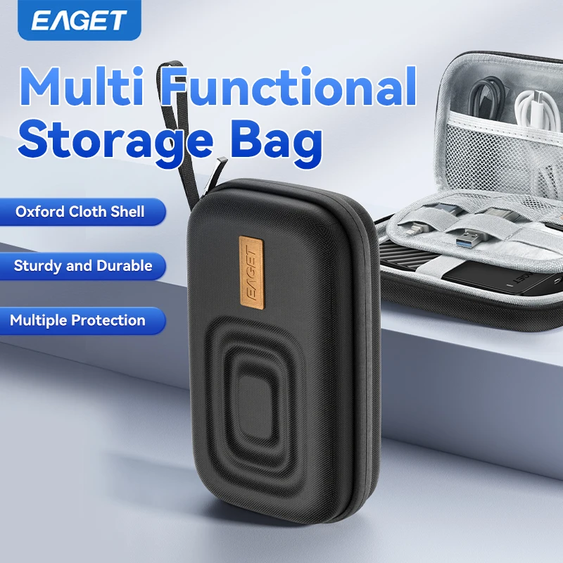 Eaget 2,5 inch HDD Box Bag Case draagbare harde schijf tas voor externe draagbare HDD hdd box case opslag bescherming zwart