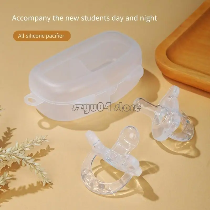 4x7D 2PCS Baby Smasifiers Miękki silikon naśladuje projekt piersi do gładkiego przejścia odsadzenia 0-18 miesięcy niemowlęcia z