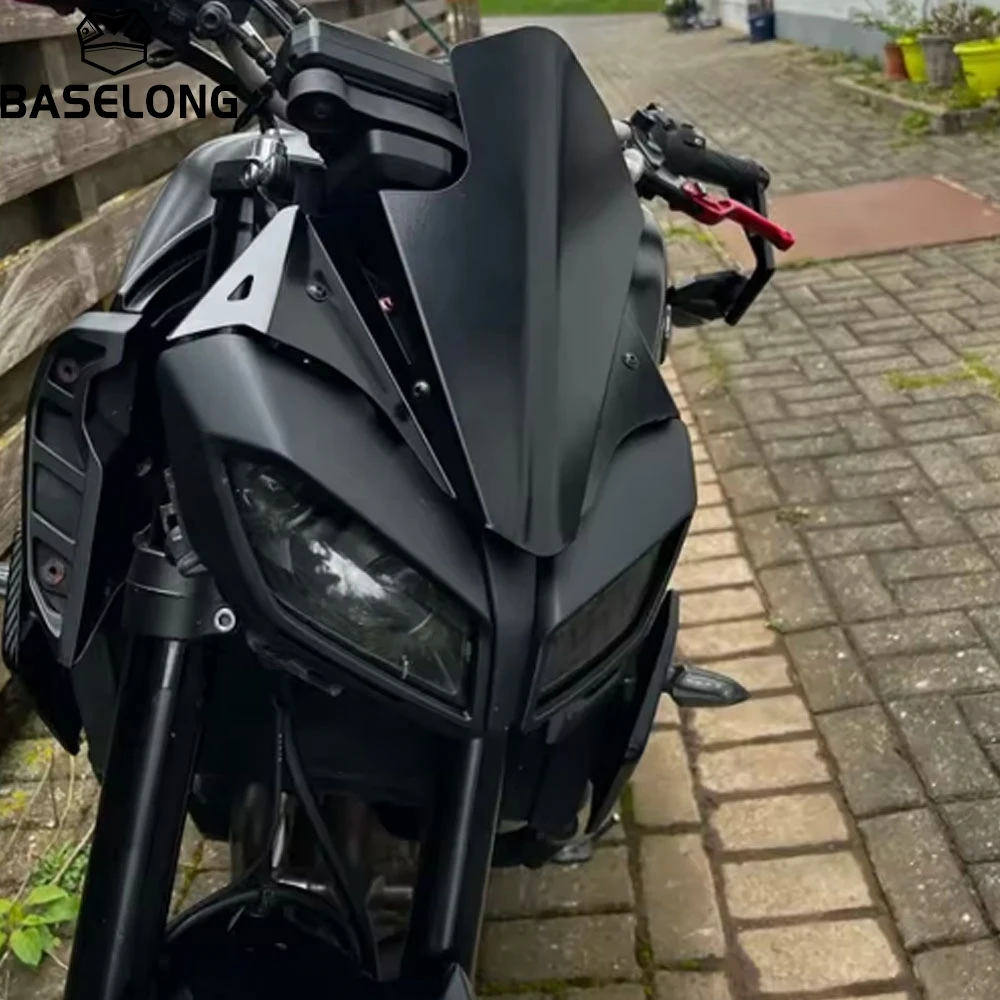 For Yamaha MT-09 MT09 2017-2018-2019-2020 Motorcycle Accessories Aluminum Front Windshield Windscreen Airflow Wind Deflector