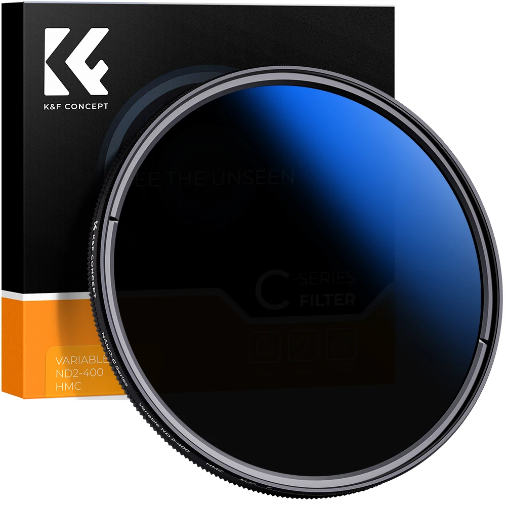 K&F Concept 37-82mm Variable ND2-ND400 ND Filter MC Adjustable Neutral Density Fader Filter for 52mm 67mm 72mm 77mm Camera Lens