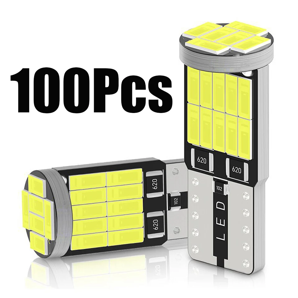 100pcs High Bright T10 W5W Led Car Light 26smd 4014 Smd Lamp Bulb Automobile Accessories License Plate Drop Shipping Supported