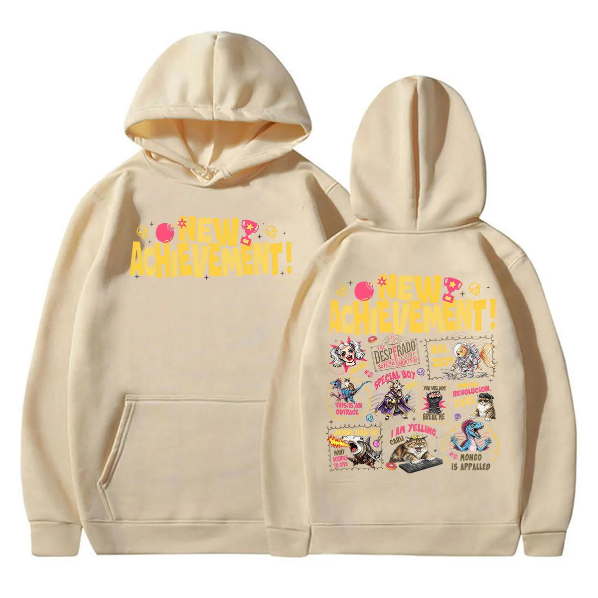 Neuer Achievement Dungeon Crawler Carl Hoodie Princess Donut Game Pullover Sweatshirt für Männer und Frauen Vintage Langarm Mode Kapuzenpullover – Detail 11