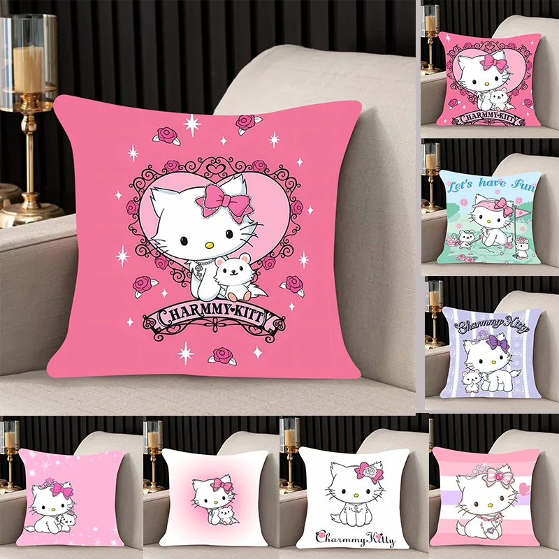 

Charmmy Kitty Home decor Pillow Cover iving room 40x40 car restaurant deck chair Dakimakura Throw Pillows Square Pillowcase