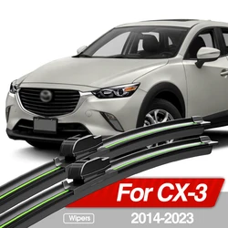 For Mazda CX-3 CX3 CX 3 2014-2023 Front Windshield Wiper Blades 2pcs Windscreen Window Accessories 2015 2017 2018 2019 2020 2021