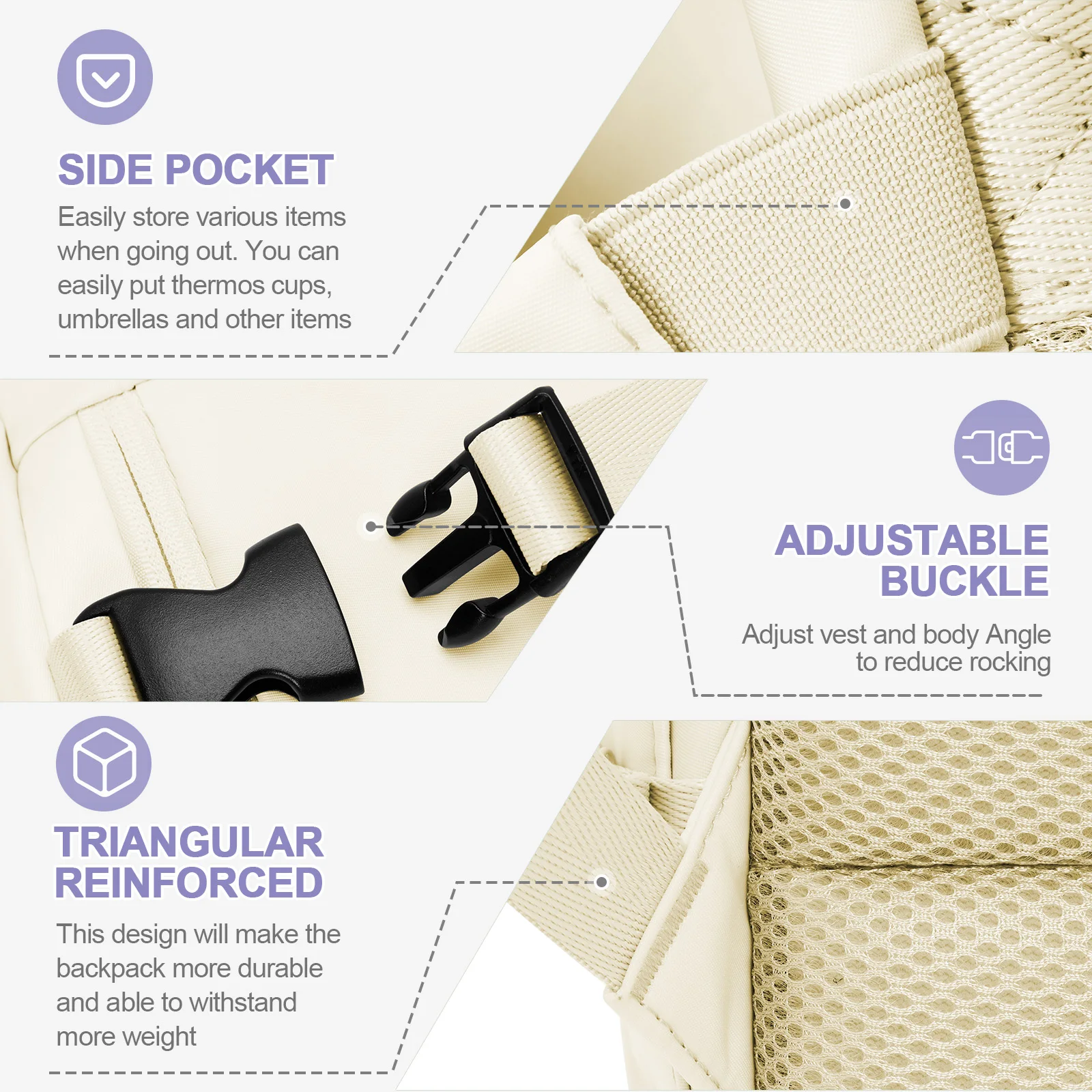 حقيبة أمتعة يدوية، سعة كبيرة تحت المقعد حقيبة السفر مقاس 45 × 33 × 20 سم حقيبة ظهر للكمبيوتر المحمول، حقيبة حمل، حقيبة مدرسية جامعية