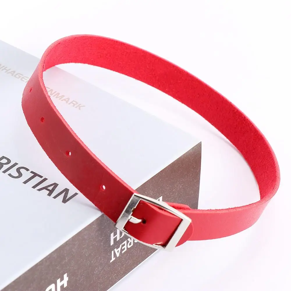 Chic Chain Punk Necklace Bracelet Leather Buckle Choker Collar