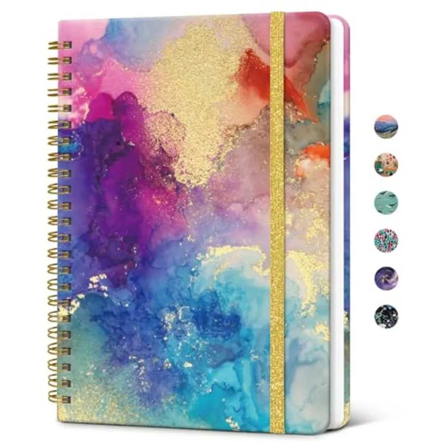 

Spiral Lined Journal for Women Notebook for Work with Pretty Cover 140 College Ruled Pages Hardcover Notebook for Journaling No