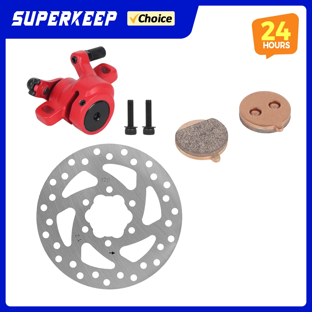For Ninebot F3 F3 Pro Electric Scooter Disc Brake Rear Calipers Includes Full-metal Brake Pads Stainless Steel 120mm Brake Disc