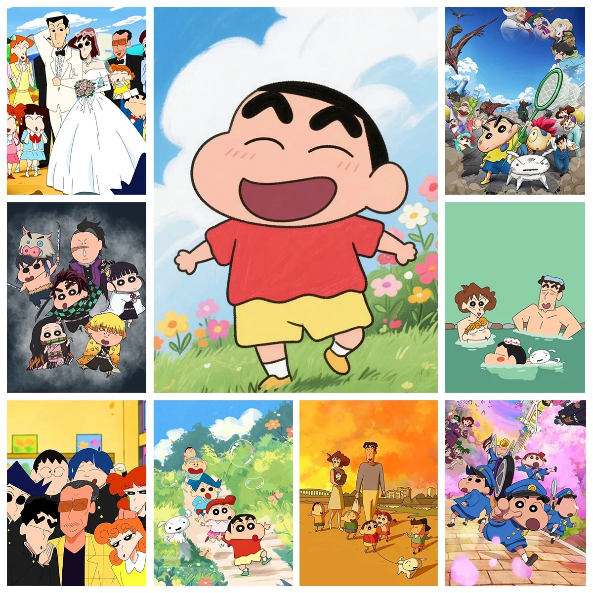 

Новинка 2025 года, карандаш Шин-тян, 5D алмазная живопись, сделай сам, забавная мозаика в стиле комиксов, круглая алмазная вышивка, современное украшение для дома