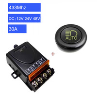 12V 24V 48V Car 433MHz DC Wireless Remote Controller Switch Universal  AC 220V 30A High Power Relay Receiver Module