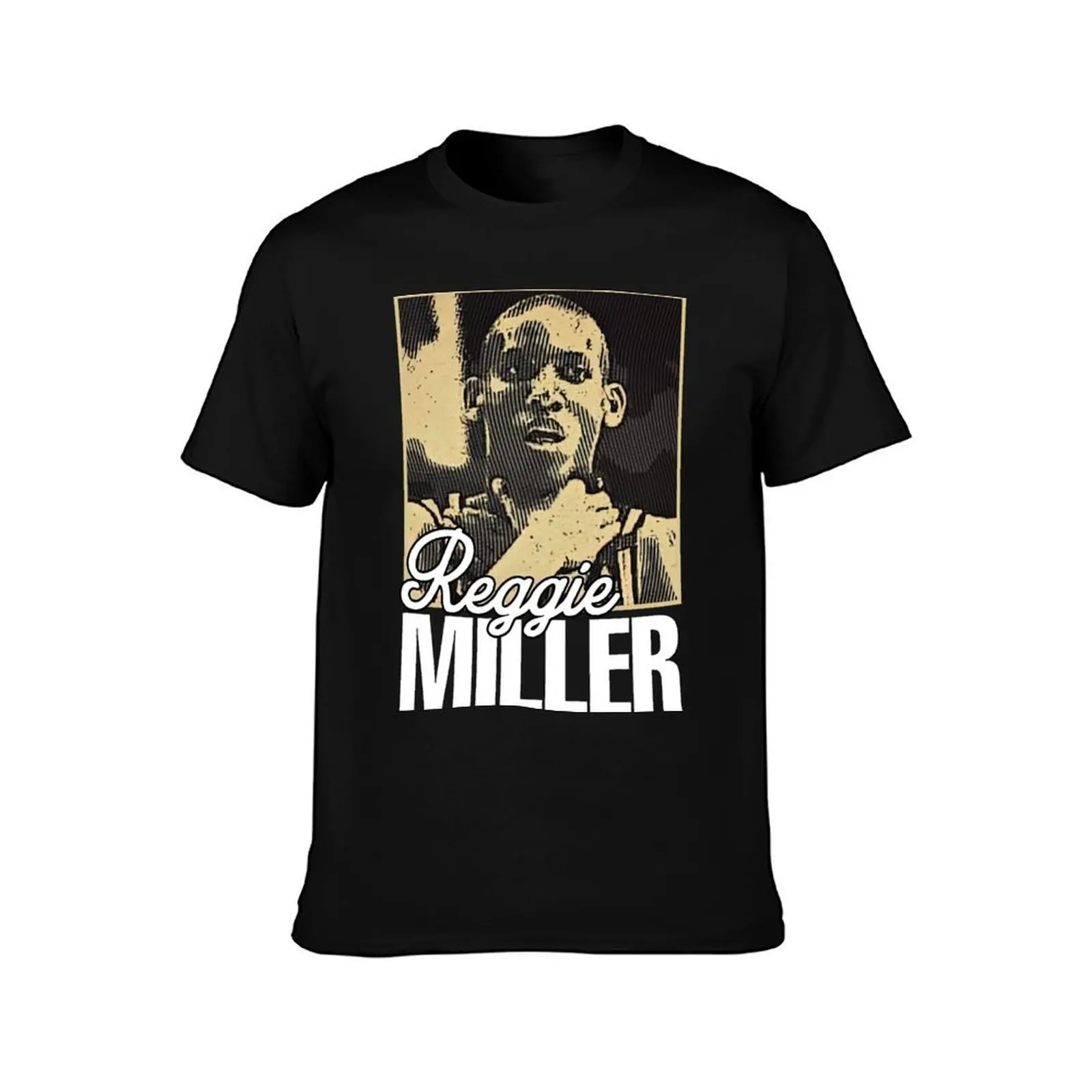 Reggie Miller An American Basketball T-Shirt Basic Solid Color Casual Tee Shirt T-Shirt