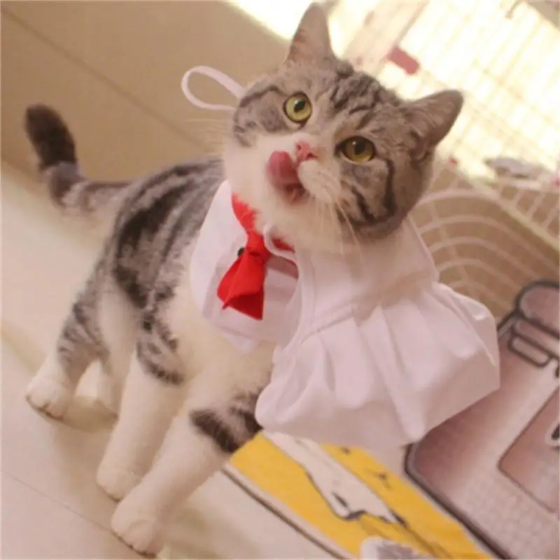 Playfulness Pet Chefs Clothing Set Soft Costume White Pet Hat Chefs Appearance 
