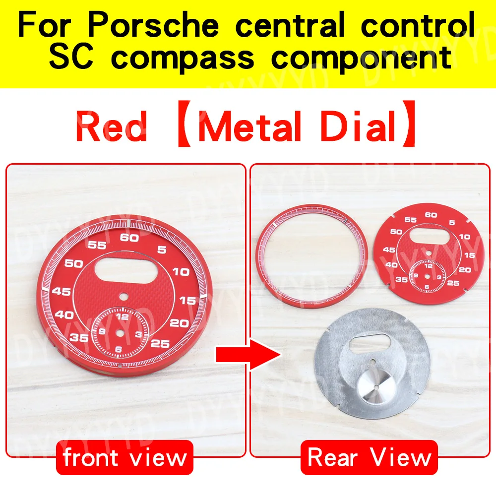 Dial Clock Gauge Chrono For Porsche 911 Carrera 991 997 For Cayenne 958 For Panamera 970 Interior Dial Plate Ring Accessories