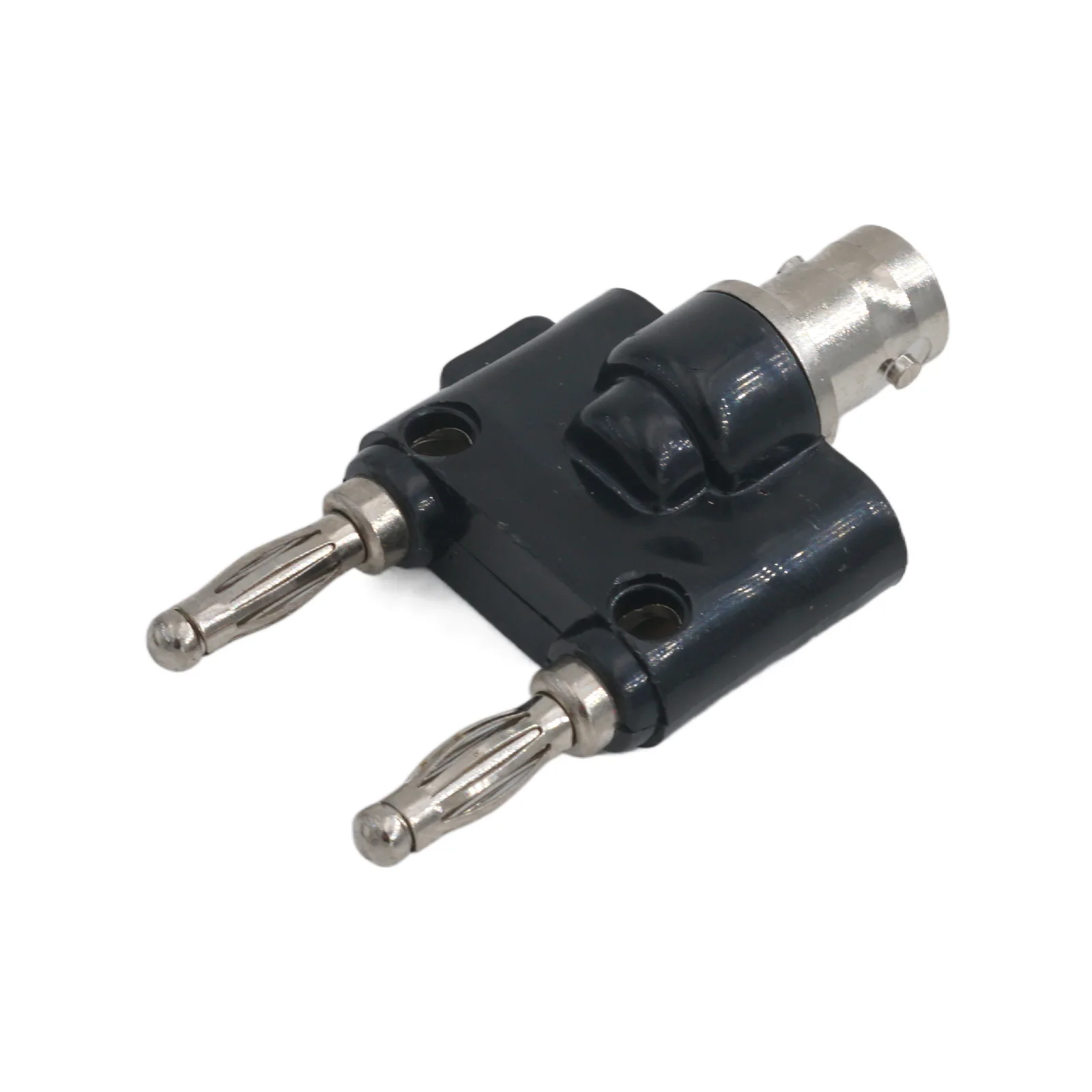 1pcs BNC Male Plug to 2X 4mm Dual Banana Female Jack Socket Binding Post RF Coax Coaxial Splitter Connector Adap