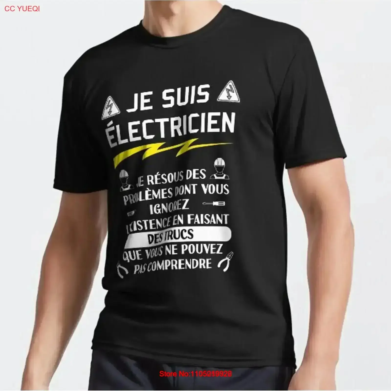 

electrician humor T Shirt Funny Humorous Active vintage Washed fashion designer clothes Versatile Top For Everyday Wear