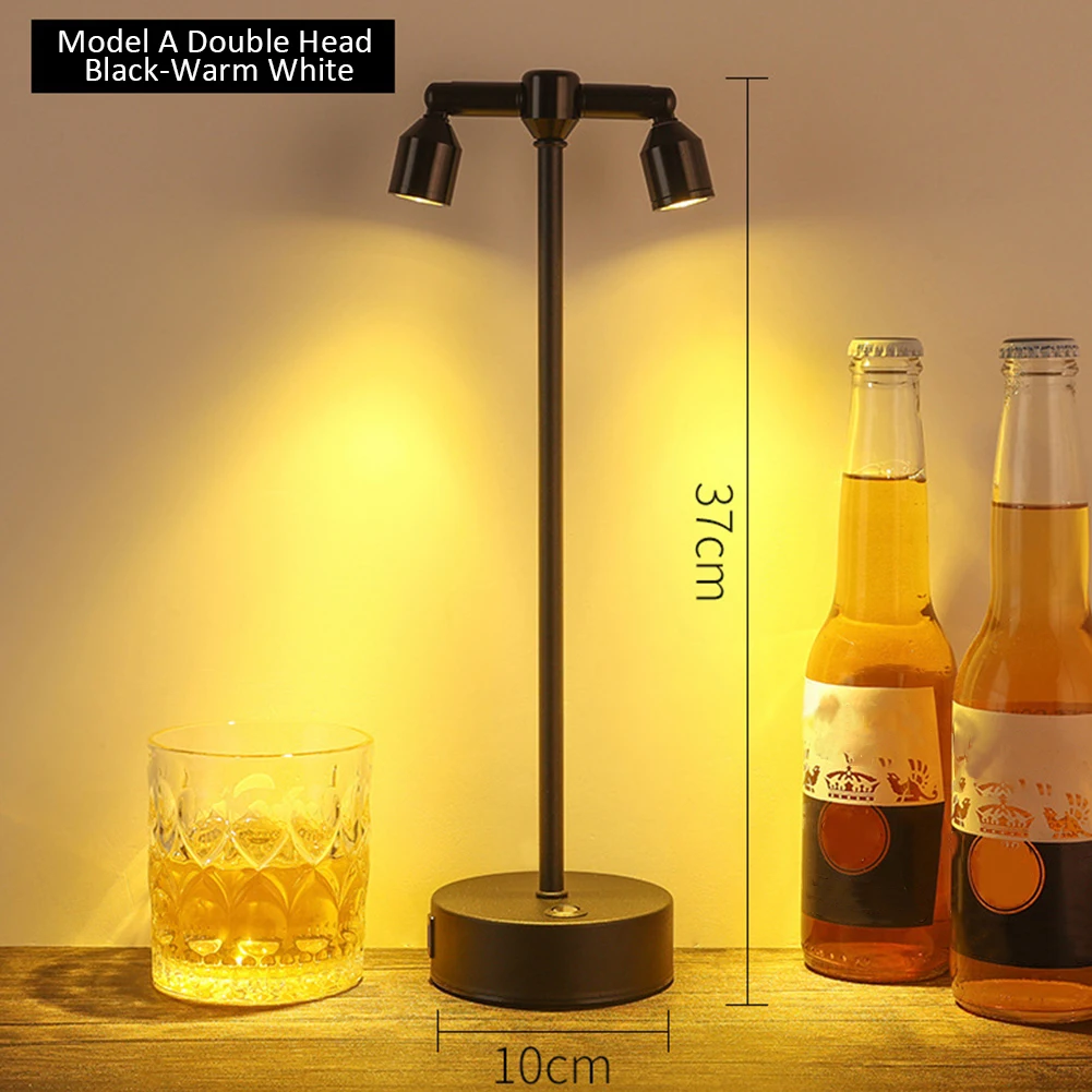 

Night Light, Cordless Table Lamp With Contact Base, Built-in 2000mAh Battery, Adjustable Brightness, Memory Function