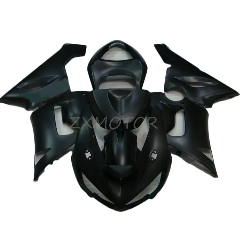 Upgrade Custom Injection Fairings 100% Suitable For 2005 2006 Kawasaki ZX6R Matte Black zx6r 05 06 Motorcycle fairing Kits KL34