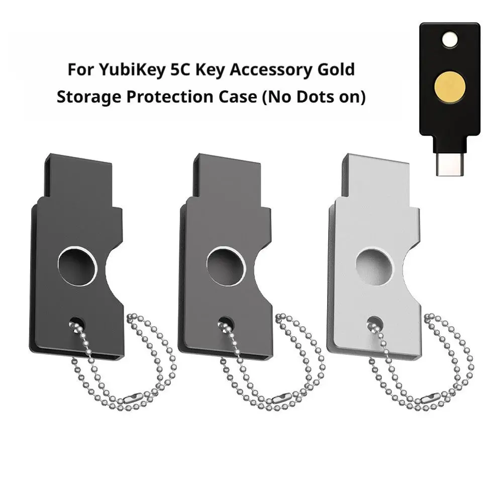 New Drop-Proof Durable Metal Protective Case For YubiKey 5C NFC Openings Solid Hard Shell Security Portable Key Case With Chain