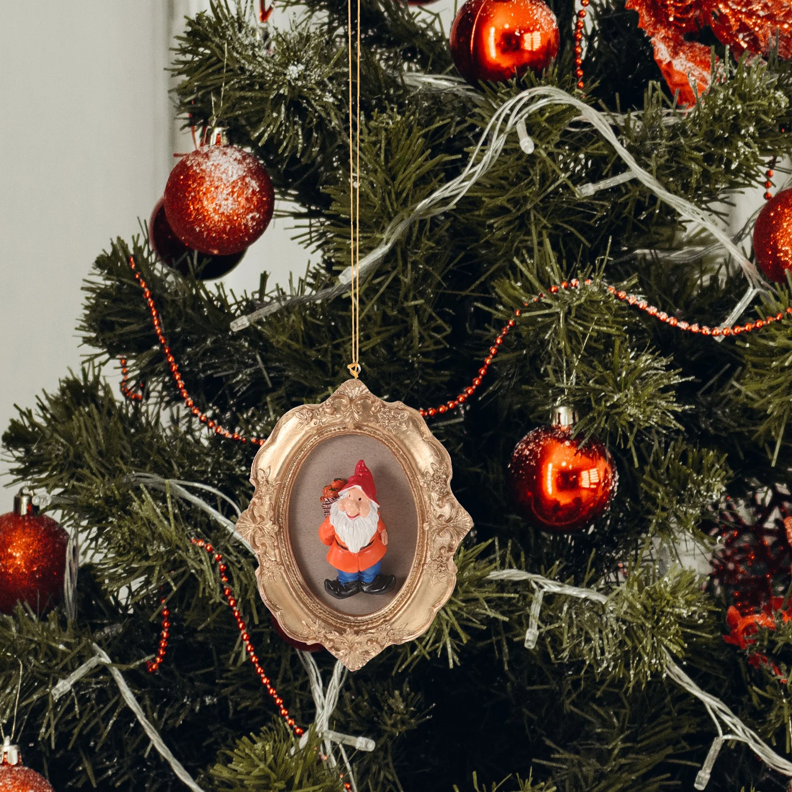 الإبداعية 3D جنوم شجرة عيد الميلاد زخرفة مادة الراتنج جدار إطار الصورة حجم صغير أجواء احتفالية #3