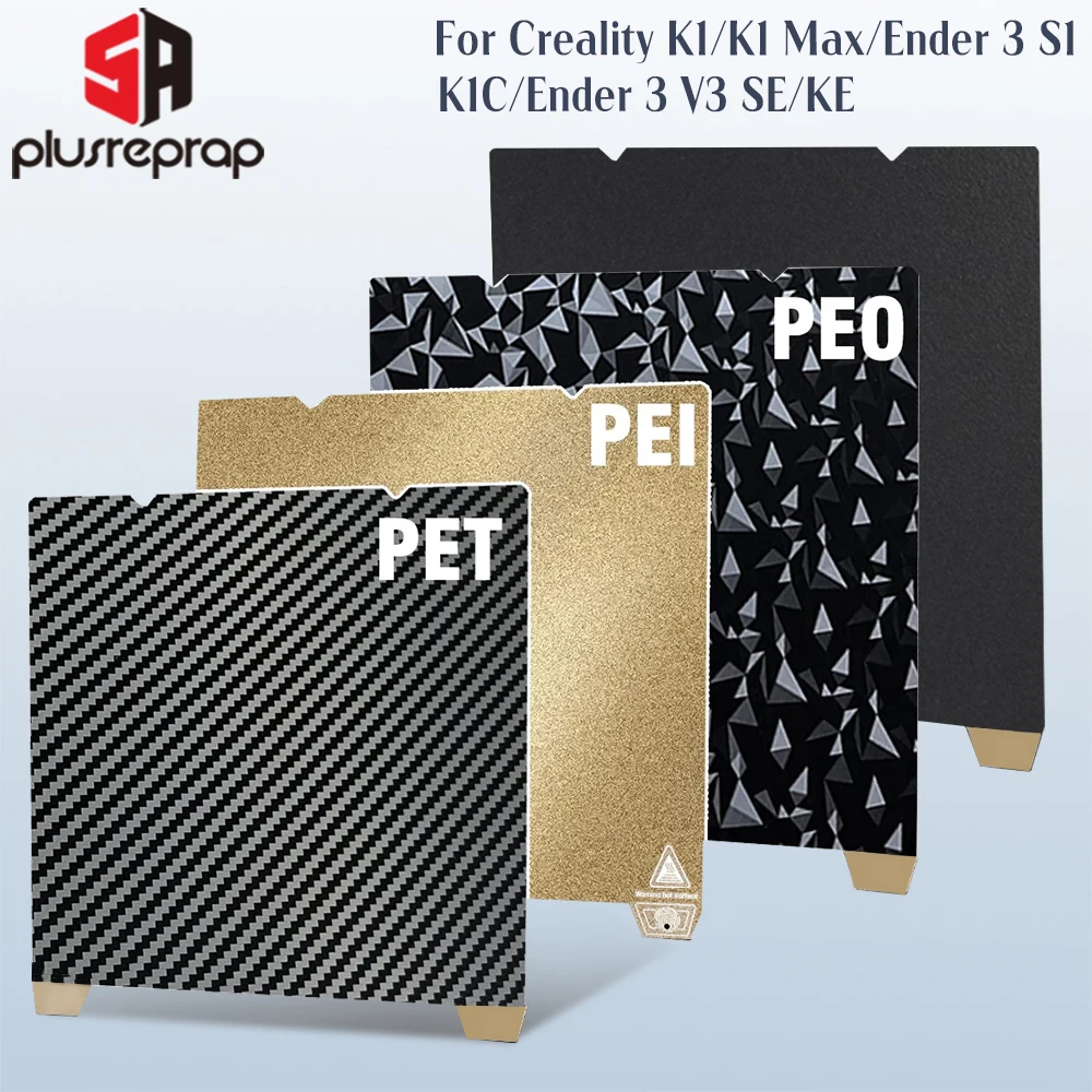 

For Ender 3 V3 SE Build Plate Texture Pei Spring Steel 235x235mm Smooth PET PEO Sheet For Creality K1/ Ender3 V3-KE/S1 Pro