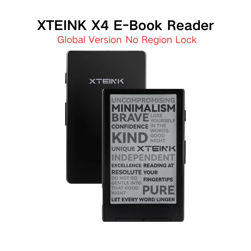 

XTEINK X4 E-Ink E-Reader Global Version 4.3inch 220PPI Magnetic Attach Support CrossPoint Firmware Light Type-C
