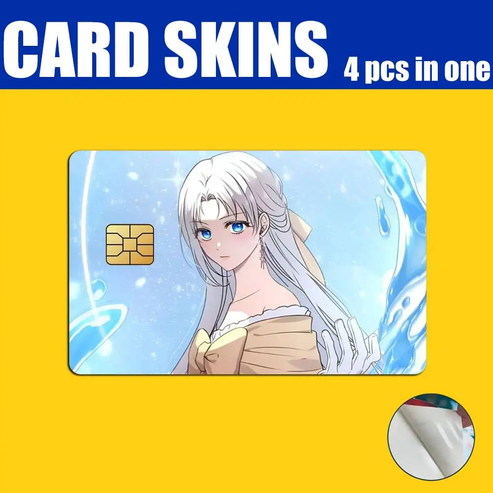 Manhua The Villainess Just Wants to Live in Peace Card Stickers for Bank Access Protective Waterproof
