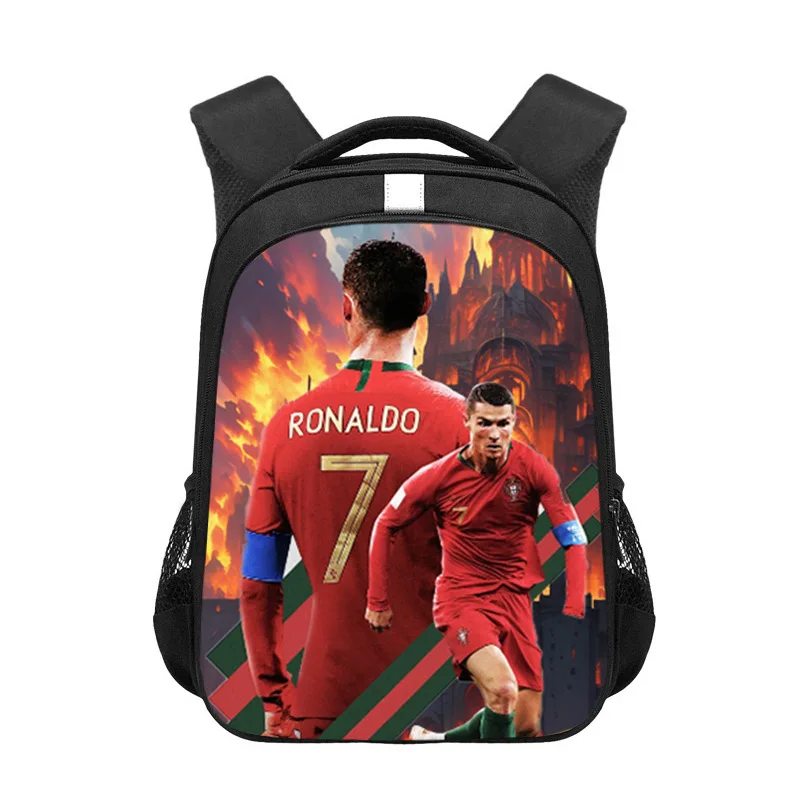 

Soccer Stars Ronaldos School Backpack-CR7 Graphic Knapsack Lightweight Casual Bookbag for Boys Girls Best Gift