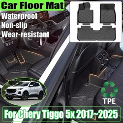 Car Accessories For Chery Tiggo 5x 4 Pro 2017~2026 Auto 3D TPE Floor Mats Anti-scratch Mud Carpet Foot Pad Full Rug Accessories