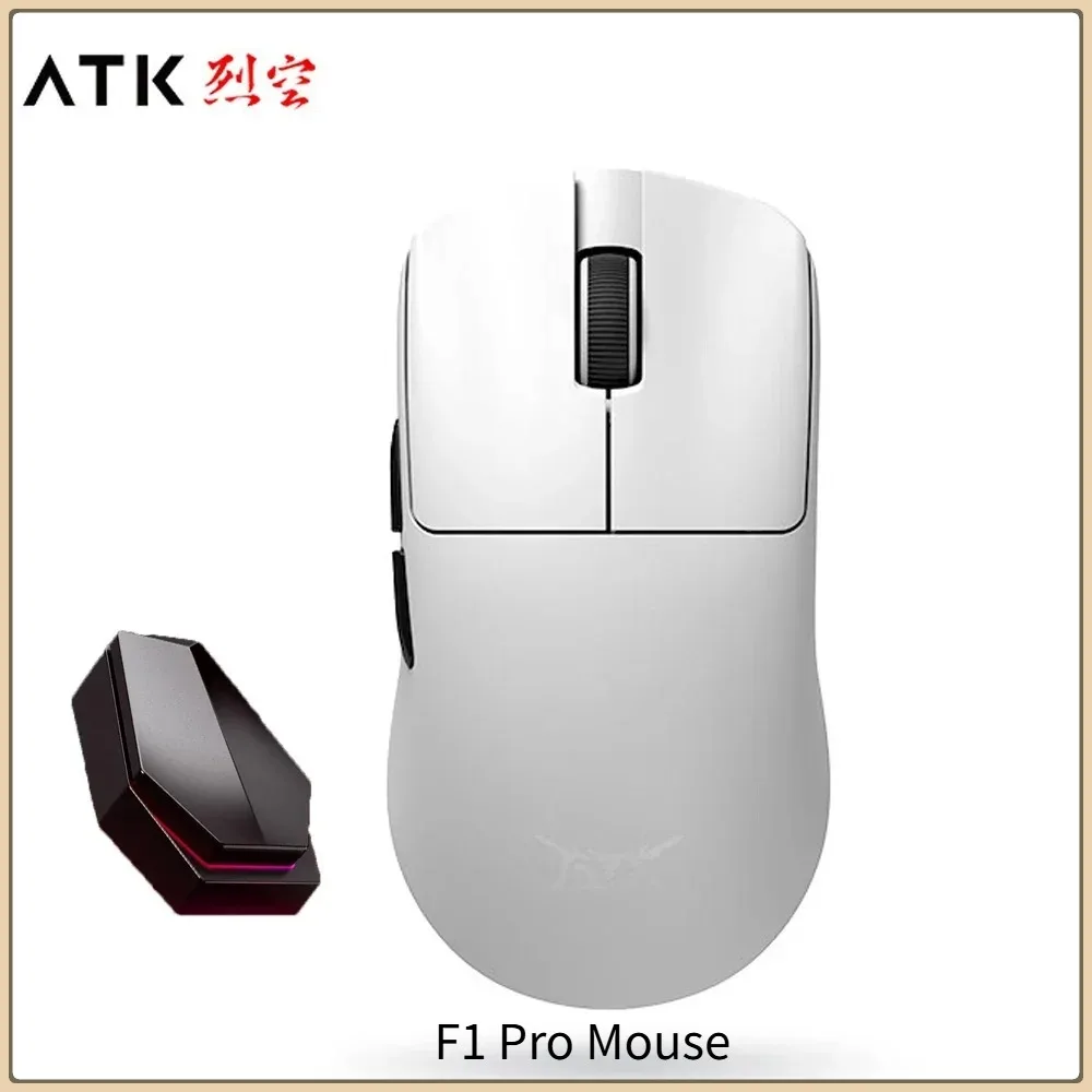 

Мышь Atk Blazing Sky F1 Pro, беспроводная двухрежимная мышь Paw3950, легкая игровая эргономичная мышь 8k для ПК, геймерские аксессуары, подарок