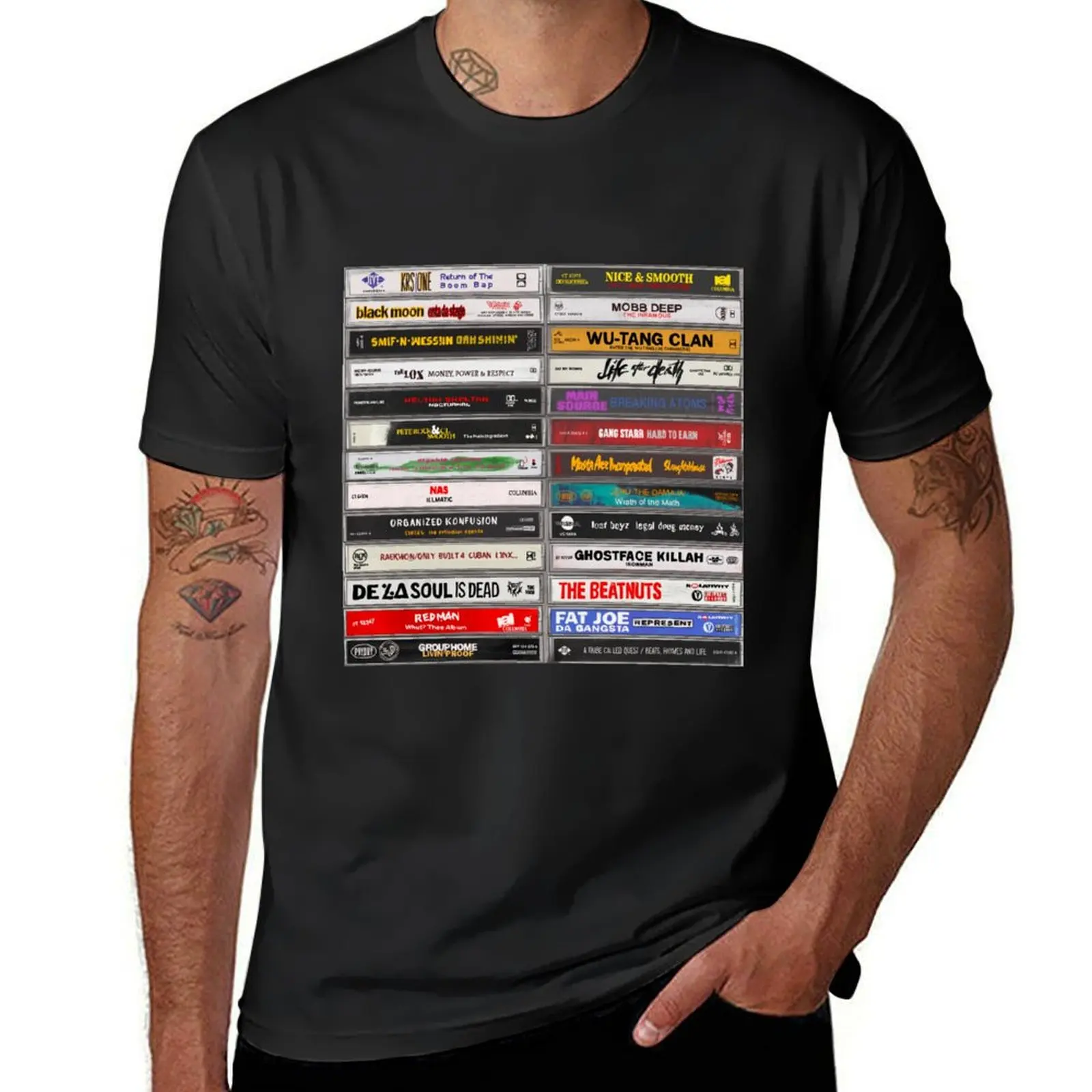 Classic 90s East Coast Hip-Hop tapes painting - 1318 T-Shirt plain anime quick-drying oversized oversized t shirt men