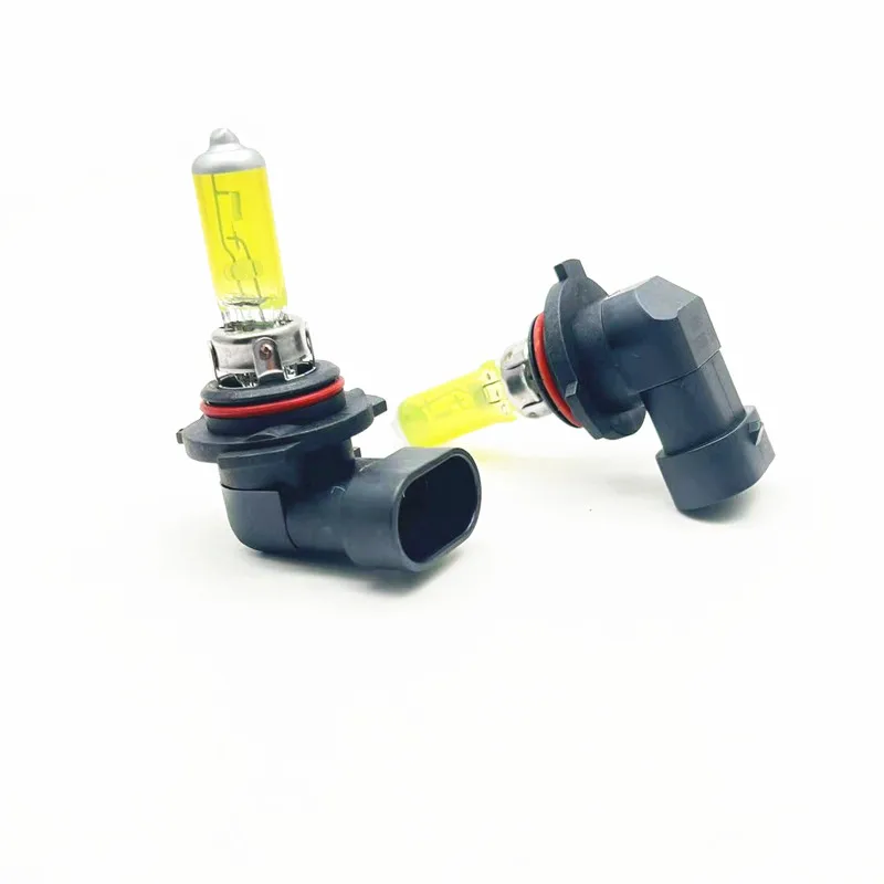 2 Pcs 9006 12V 55W Yellow Lights 3000k  HB4 Car Headlight Auto Fog Lamps Halogen Bulbs