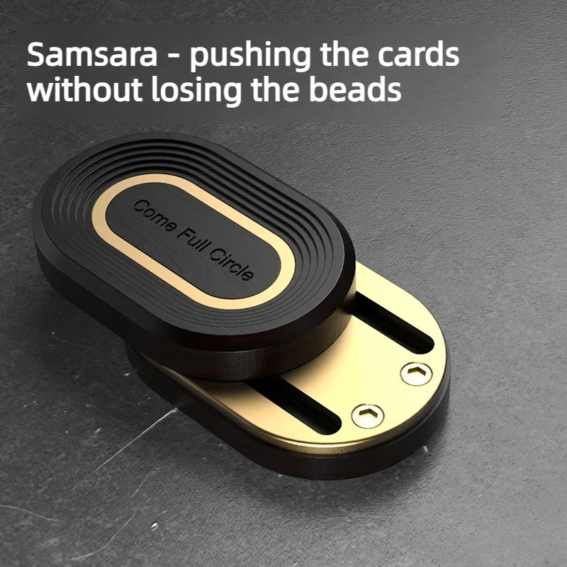 EDC Rotating Dense Ratchet Mechanical Metal Fingertip Push Card Desktop Decompression Toy