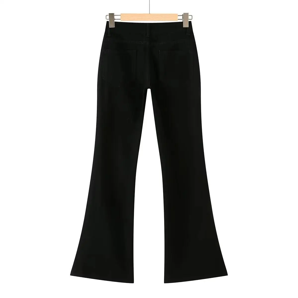 American Sle Sexy Bla Bell Bot Jeans Women's Casual Long Pants Spring Autumn Slimming Loose Fit Zipper Closure