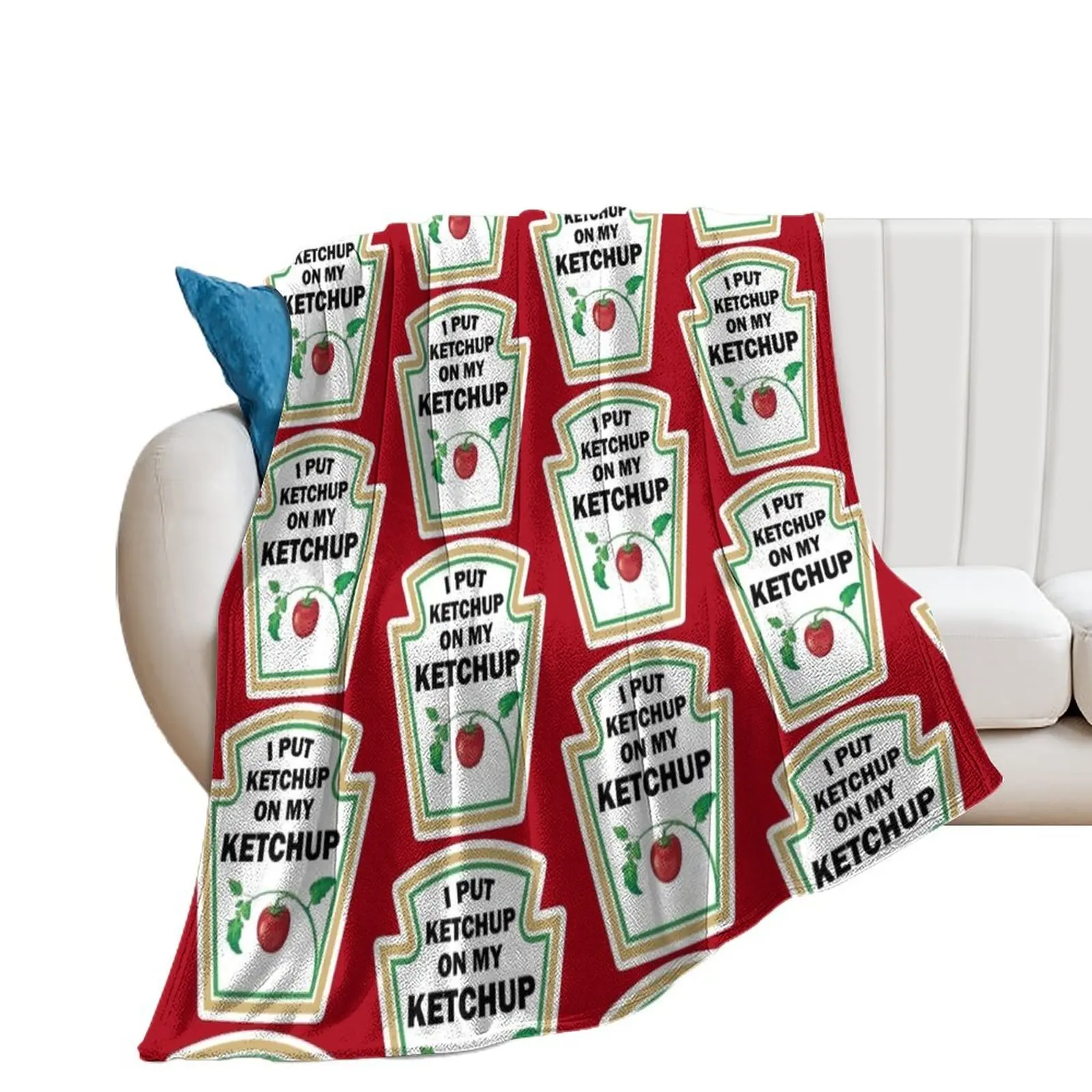 I put ketchup on my ketchup Throw Blanket Beach For Sofa Thin Blankets