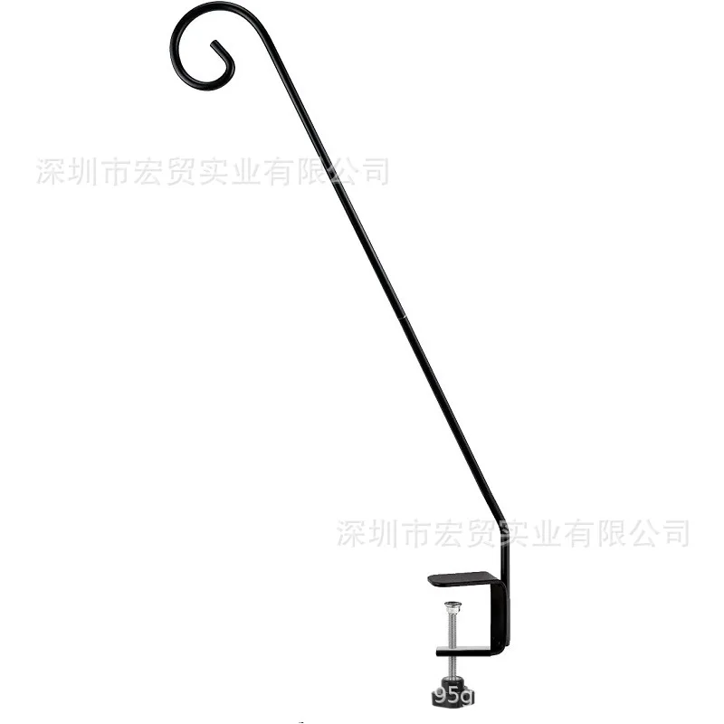 32 inch deck hook, non perforated wall mounted flower blue hook, adjustable wind chime lantern iron bracket
