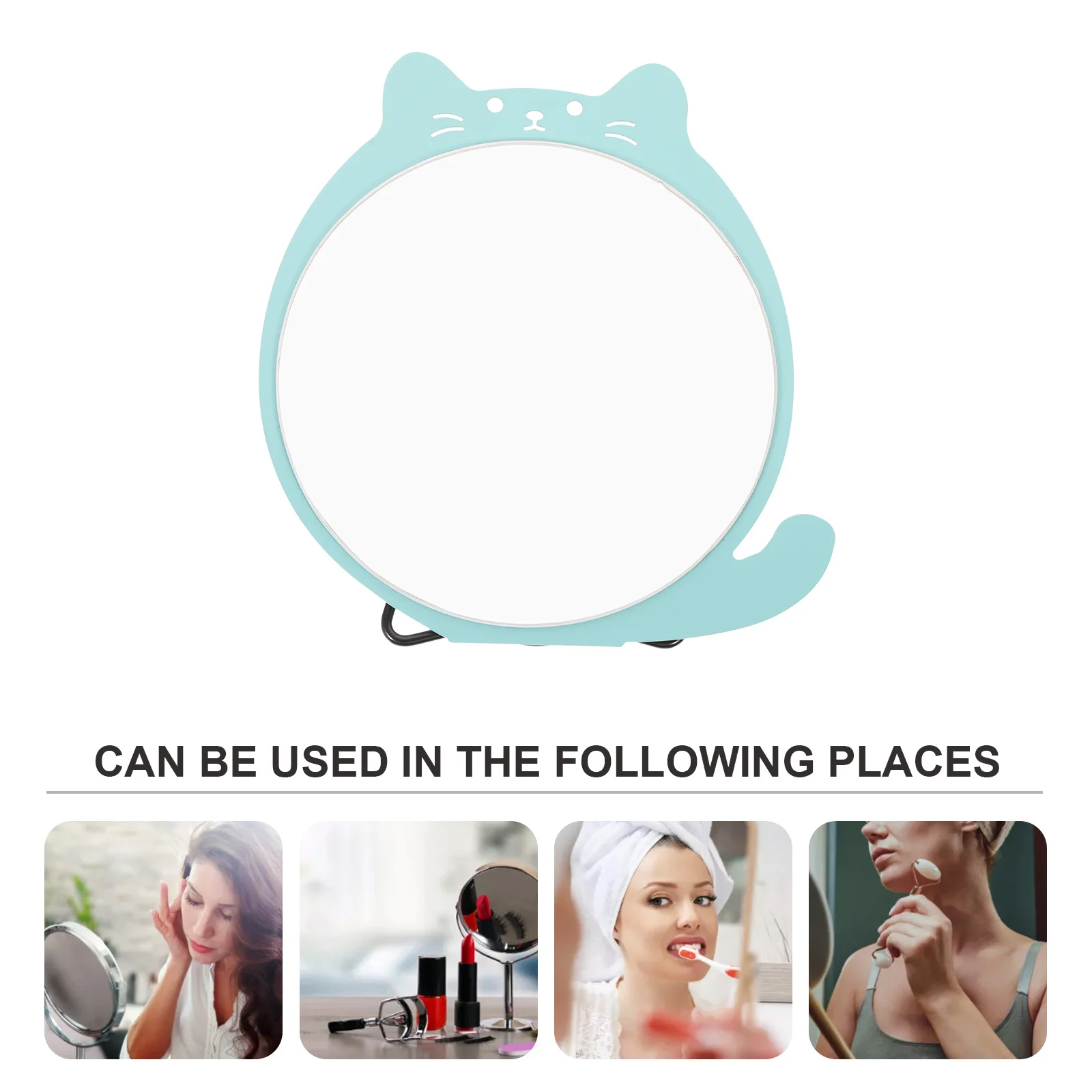 

Tabletop Desktop Makeup Mirror Glass Durable Iron Frame Vanity Mirror for Bedroom Dressing Table Mirrors for Makeup