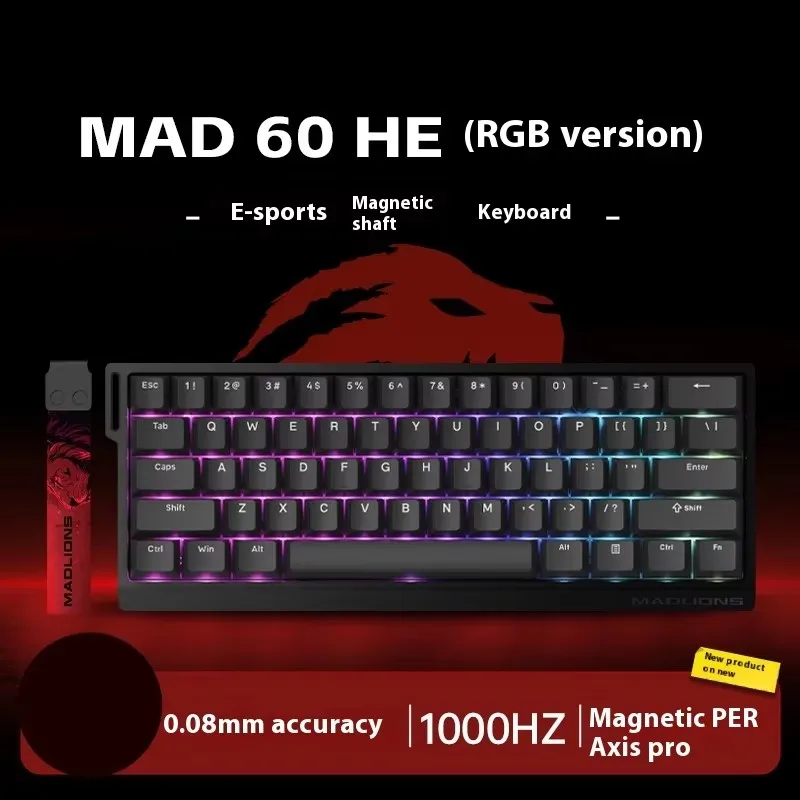 

MADLIONS MAD60 MAD68 RGB Keyboards Magnetic Switch Mechanical Keyboard Customized E-sport 0.04RT 8K 0.01mm Rate Keyboards