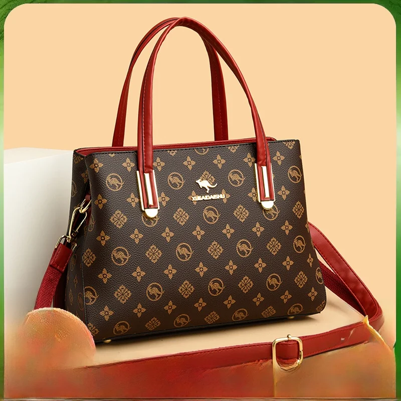 2026-new-women's-large-capacity-leather-handbag-floral-tote-bag-fashionable-versatile-crossbody-bag-ideal-mother's-gift