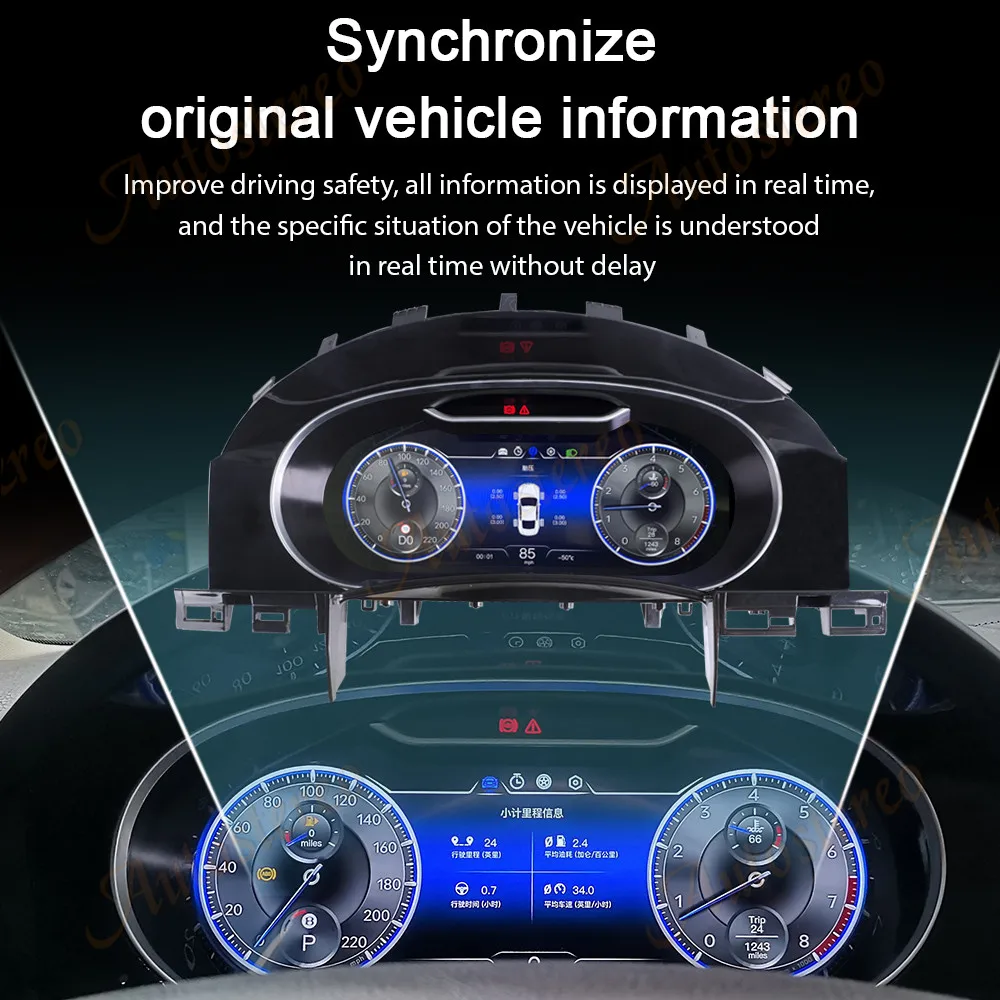 Digitale Cluster Virtuele Cockpit voor Touareg 2003-2010 LCD Instrument Multimedia Speler Auto Radio Stereo GPS IPS